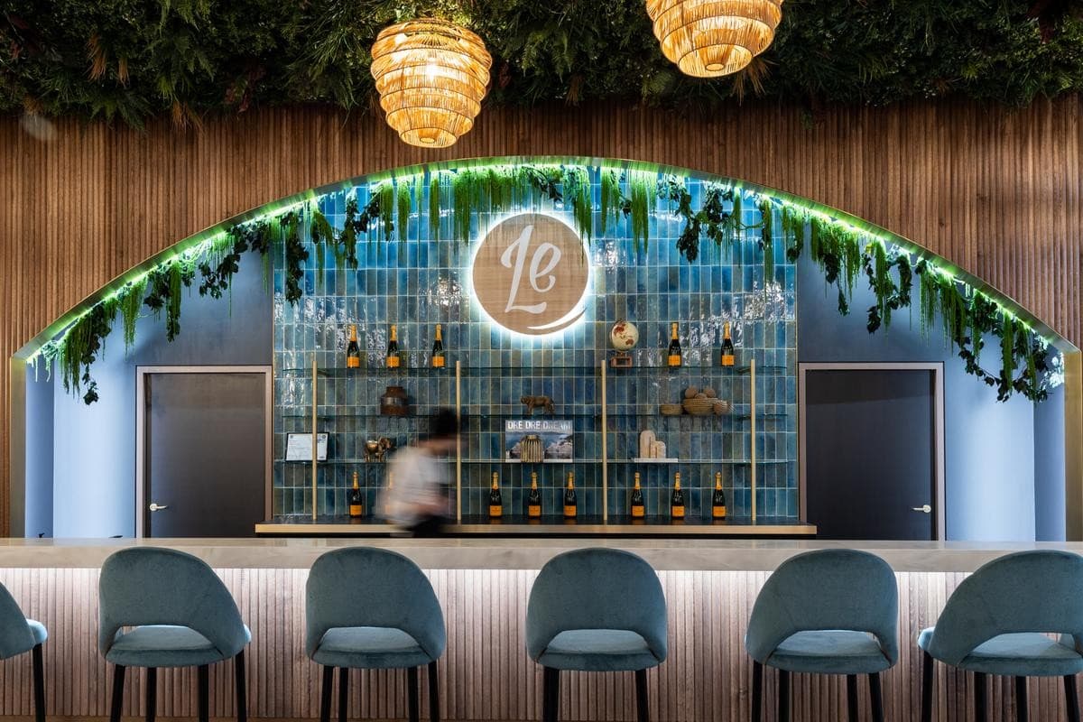 Bar with seats