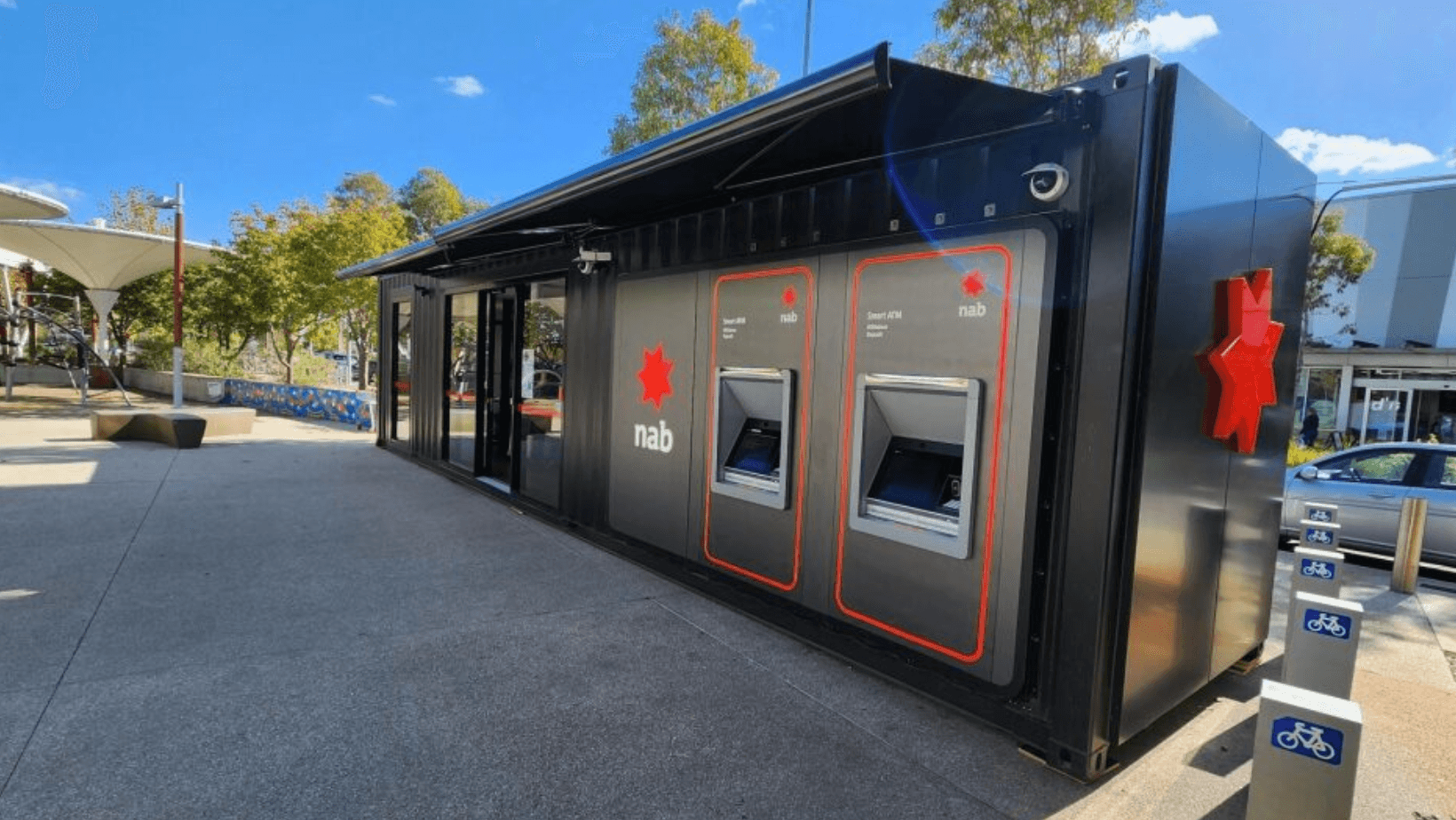 NAB branded shipping container