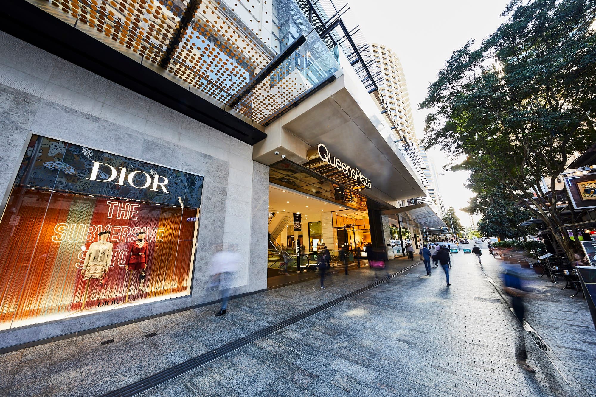 QueensPlaza, QLD - External entrance and Dior store window